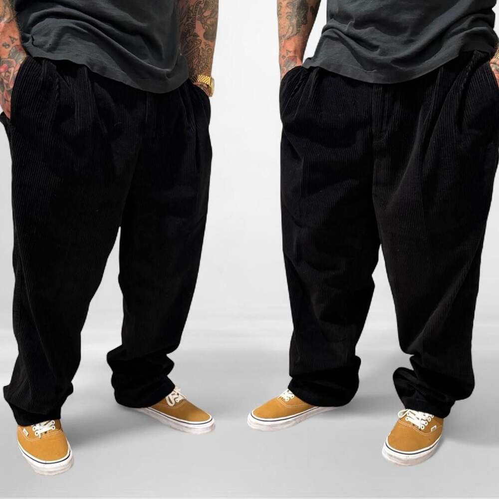 Vintage Tommy Bahama Black Corduroy Pleated Pants
